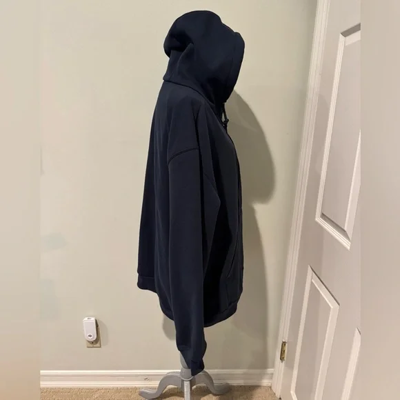 Carhartt Rain Defender Loose Fit Midweight Thermal-lined Full-Zip Hoodie Navy - Picture 5 of 7